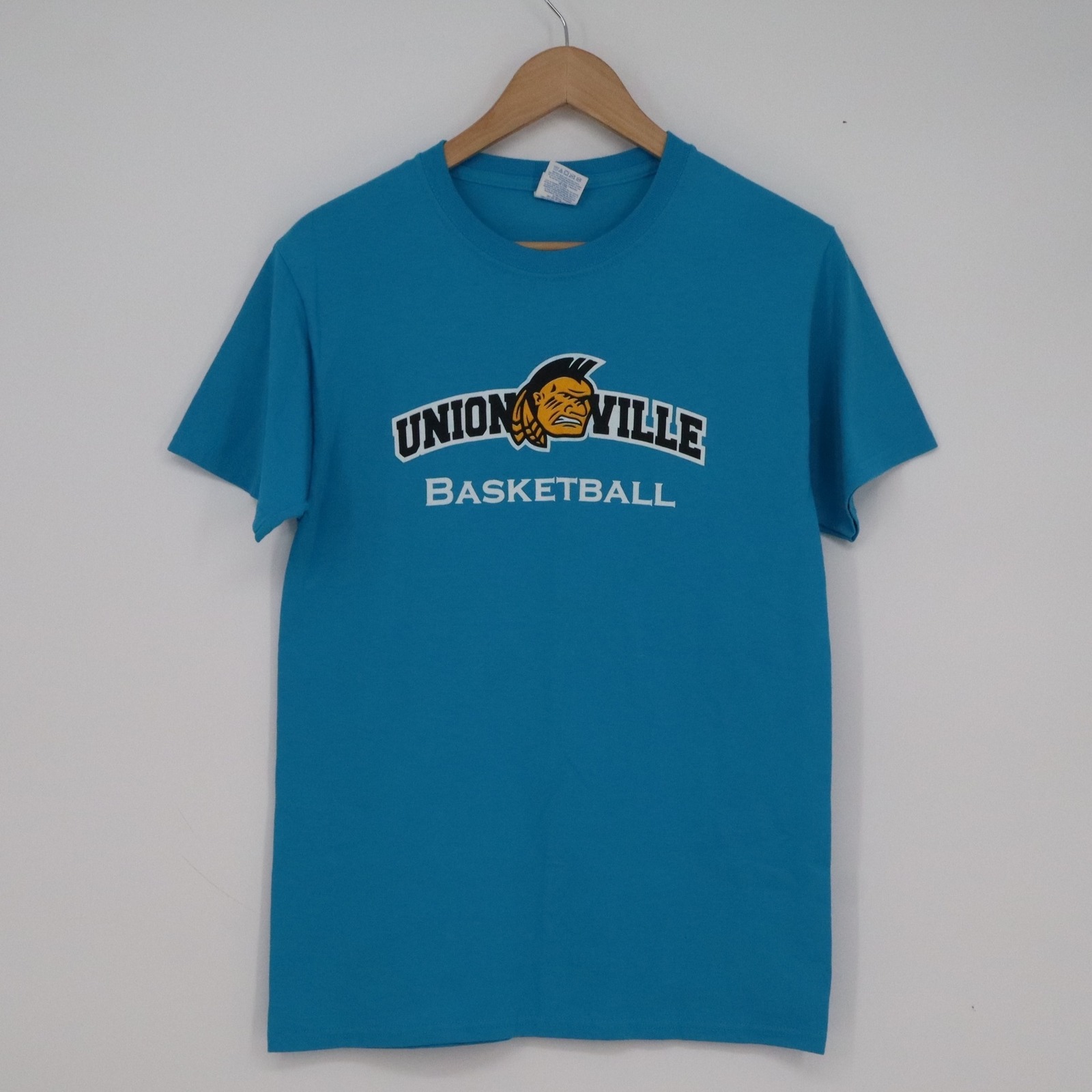 Jerzees Unionville Basketball T-Shirt Small Blue Dri-Power Active Graphic Tee 5